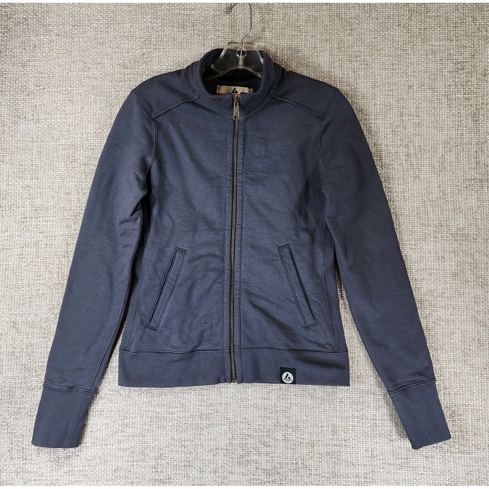 American Giant Jacket Womens XS Gray‎ Fleece Full Zip Heavyweight Sweatshirt EUC